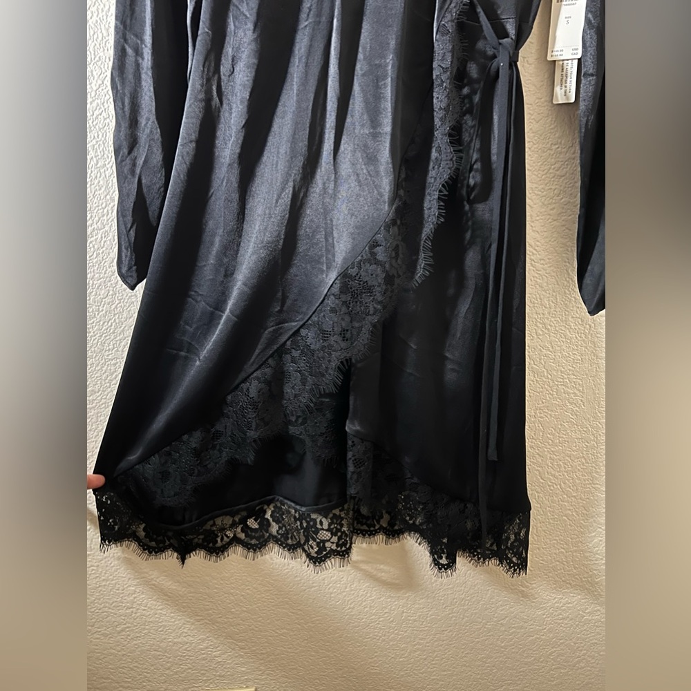 NWT Anthropologie Lace Trimmed Wrap Dress, Size Small - Picture 2 of 10